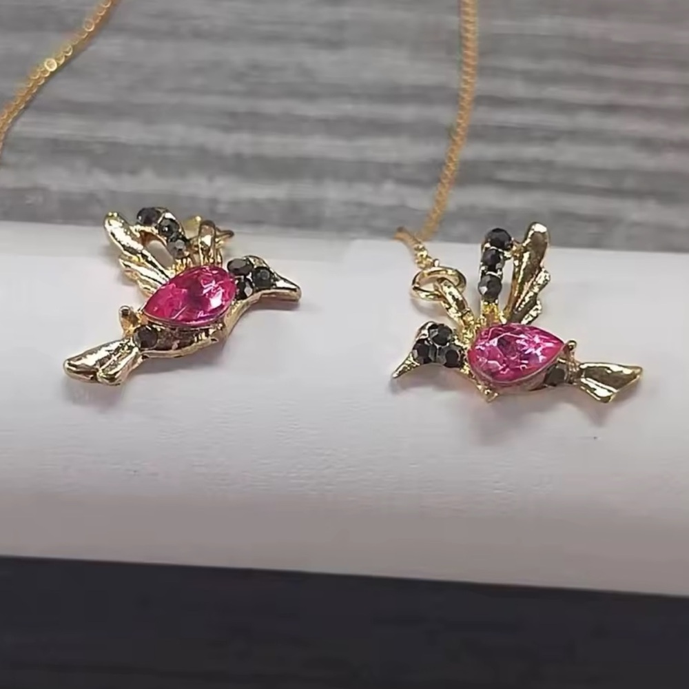 Gold Filled Hummingbird Threader Earrings